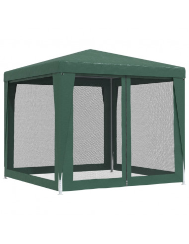 Tenda per Feste 4 Pareti Laterali in Rete Verde 2,5x2,5m HDPE