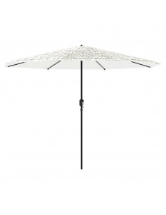 Ombrellone Giardino con Palo in Acciaio Bianco 324x324x247 cm 2