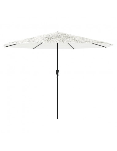 Ombrellone Giardino con Palo in Acciaio Bianco 324x324x247 cm