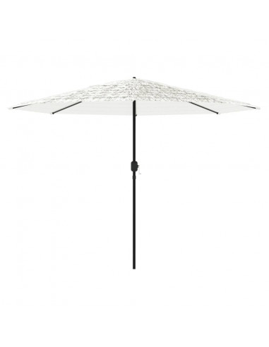 Ombrellone Giardino con Palo in Acciaio Bianco 324x324x247 cm