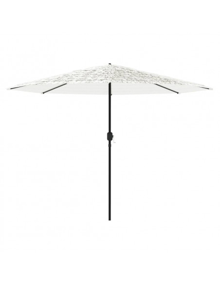 Ombrellone Giardino con Palo in Acciaio Bianco 324x324x247 cm