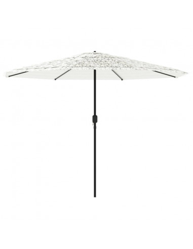 Ombrellone Giardino con Palo in Acciaio Bianco 324x324x247 cm
