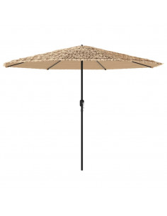 Ombrellone Giardino con Palo in Acciaio Marrone 324x324x247 cm 2