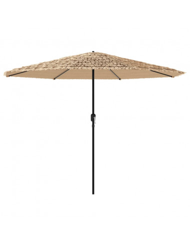 Ombrellone Giardino con Palo in Acciaio Marrone 324x324x247 cm