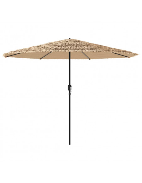 Ombrellone Giardino con Palo in Acciaio Marrone 324x324x247 cm
