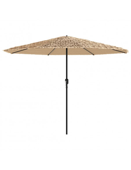 Ombrellone Giardino con Palo in Acciaio Marrone 324x324x247 cm