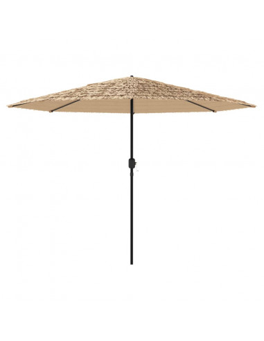 Ombrellone Giardino con Palo in Acciaio Marrone 324x324x247 cm