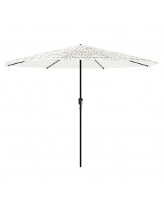 Ombrellone Giardino con Palo in Acciaio Bianco 388x388x248 cm 2