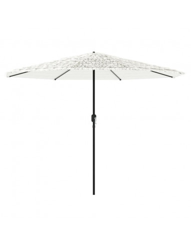 Ombrellone Giardino con Palo in Acciaio Bianco 388x388x248 cm