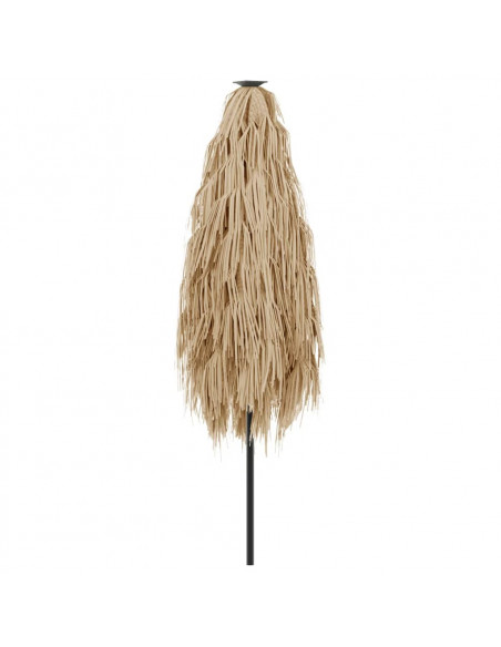 Ombrellone Giardino LED e Palo in Acciaio Marrone 288x288x225cm