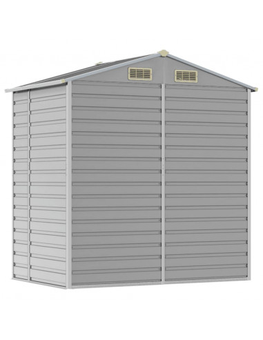 Capanno da Giardino Grigio Chiaro 191x130x198cm Acciaio Zincato