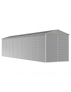 Capanno da Giardino Grigio Chiaro 191x810x198cm Acciaio Zincato 2