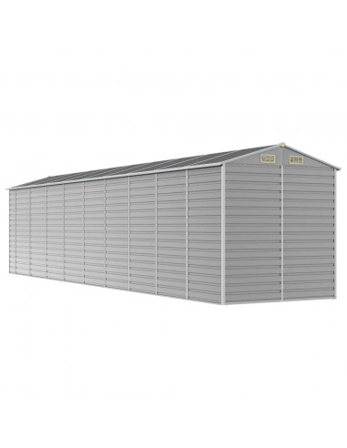 Capanno da Giardino Grigio Chiaro 191x810x198cm Acciaio Zincato