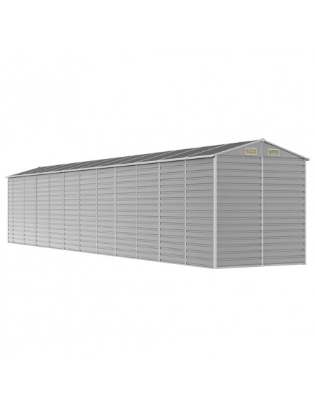 Capanno da Giardino Grigio Chiaro 191x980x198cm Acciaio Zincato