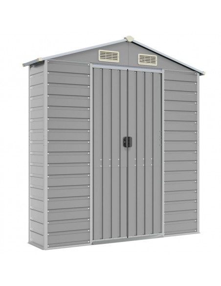 Capanno da Giardino Grigio Chiaro 191x980x198cm Acciaio Zincato