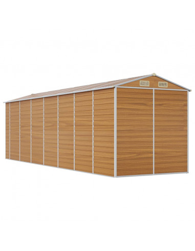 Capanno Giardino Marrone Chiaro 191x640x198cm Acciaio Zincato