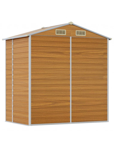 Capanno Giardino Marrone Chiaro 191x130x198cm Acciaio Zincato