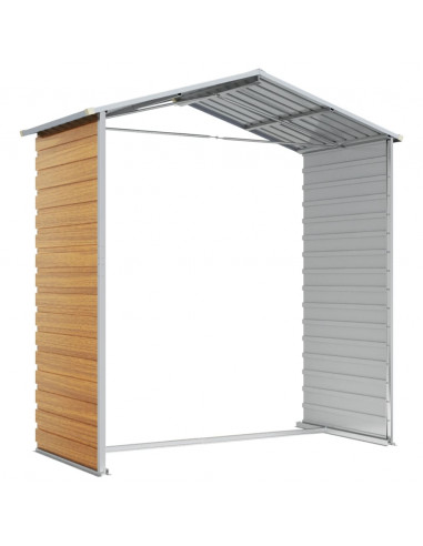 Capanno Giardino Marrone Chiaro 191x130x198cm Acciaio Zincato