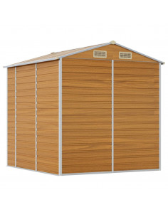 Capanno Giardino Marrone Chiaro 191x215x198cm Acciaio Zincato 2