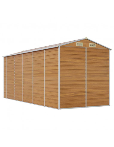 Capanno Giardino Marrone Chiaro 191x470x198cm Acciaio Zincato