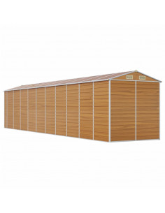 Capanno Giardino Marrone Chiaro 191x895x198cm Acciaio Zincato 2