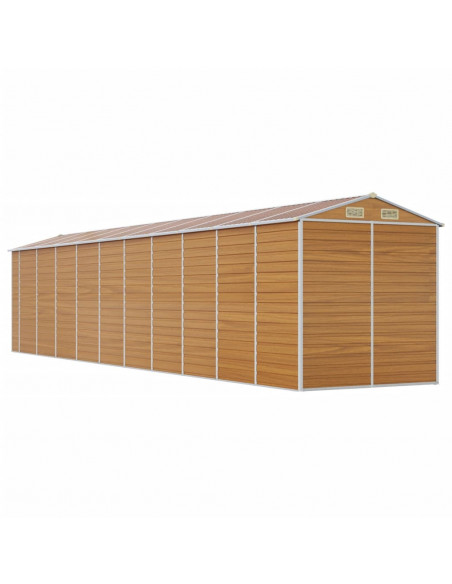 Capanno Giardino Marrone Chiaro 191x895x198cm Acciaio Zincato