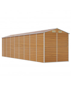 Capanno Giardino Marrone Chiaro 191x725x198cm Acciaio Zincato 2