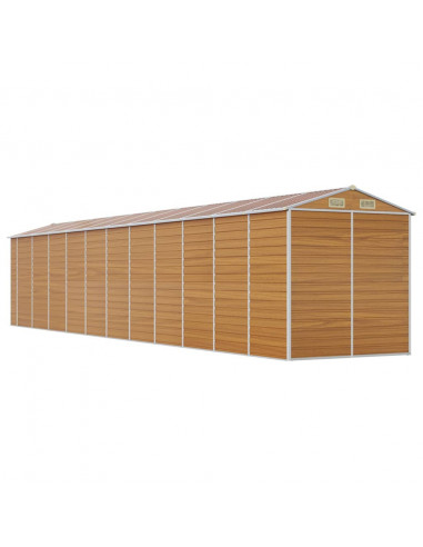 Capanno Giardino Marrone Chiaro 191x980x198cm Acciaio Zincato