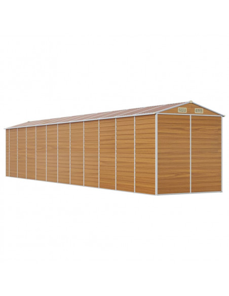 Capanno Giardino Marrone Chiaro 191x980x198cm Acciaio Zincato