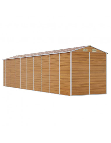 Capanno Giardino Marrone Chiaro 191x810x198cm Acciaio Zincato