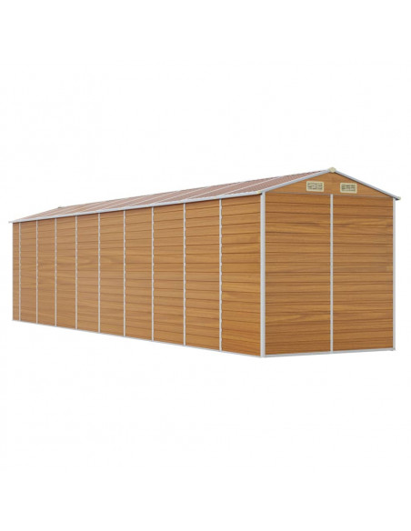 Capanno Giardino Marrone Chiaro 191x810x198cm Acciaio Zincato
