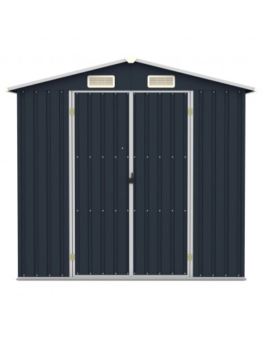 Capanno da Giardino Antracite 205x129x183 cm in Acciaio Zincato