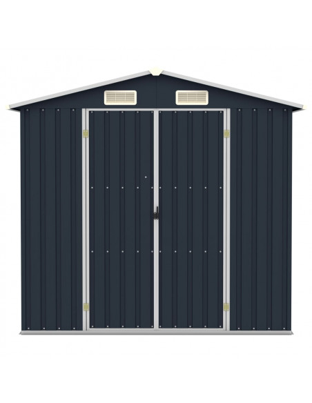 Capanno da Giardino Antracite 205x129x183 cm in Acciaio Zincato