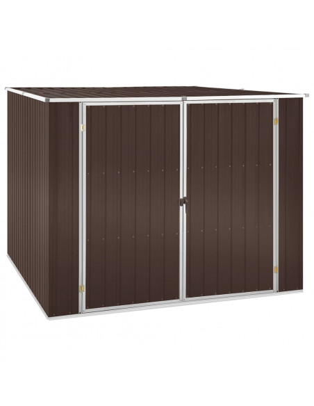 Capanno da Giardino Marrone 195x198x159 cm in Acciaio Zincato