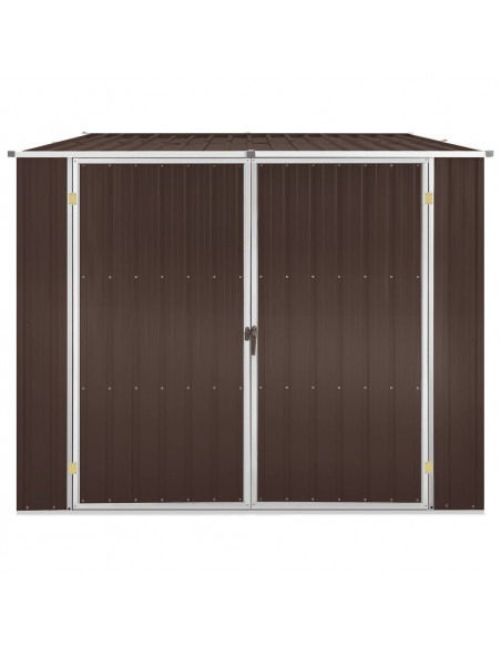 Capanno da Giardino Marrone 195x198x159 cm in Acciaio Zincato