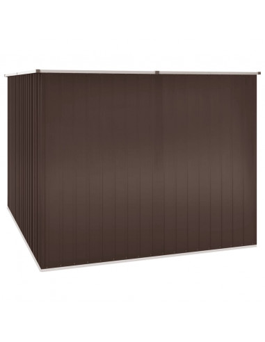 Capanno da Giardino Marrone 195x198x159 cm in Acciaio Zincato