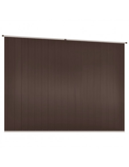 Capanno da Giardino Marrone 195x198x159 cm in Acciaio Zincato