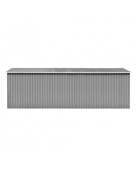 Casetta da Giardino 257x580x181 cm in Metallo Grigio