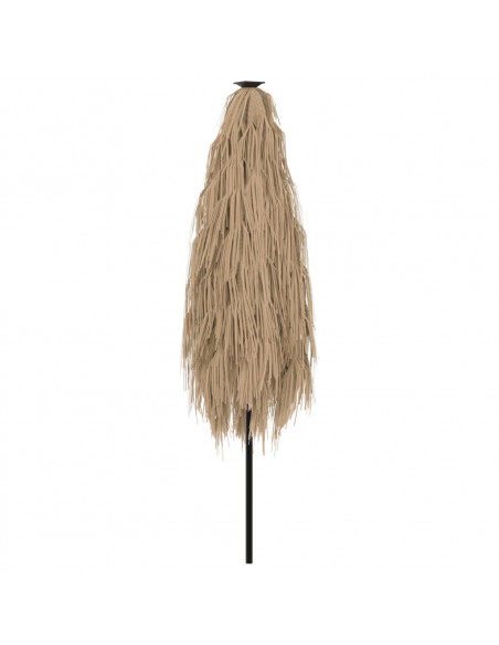 Ombrellone Giardino LED e Palo in Acciaio Marrone 248x248x248cm
