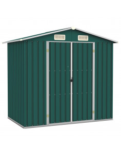 Capanno da Giardino Verde 205x129x183 cm in Acciaio Zincato 2