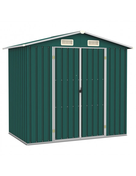 Capanno da Giardino Verde 205x129x183 cm in Acciaio Zincato