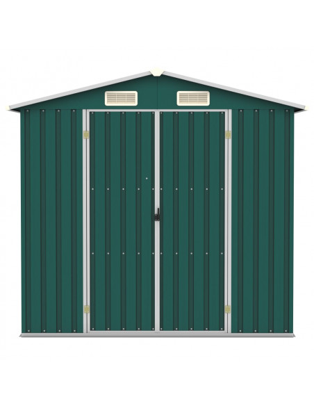 Capanno da Giardino Verde 205x129x183 cm in Acciaio Zincato