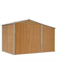 Capanno Giardino Marrone Chiaro 277x192,5x179cm Acciaio Zincato 2