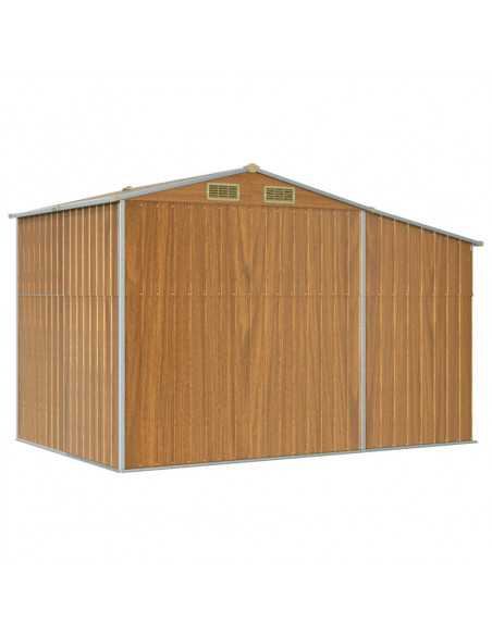 Capanno Giardino Marrone Chiaro 277x192,5x179cm Acciaio Zincato