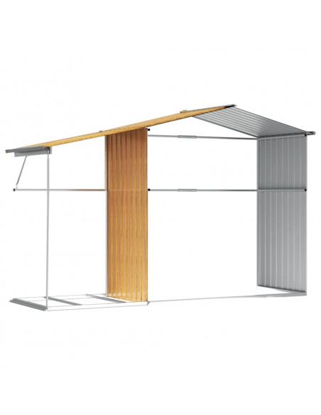 Capanno Giardino Marrone Chiaro 277x192,5x179cm Acciaio Zincato