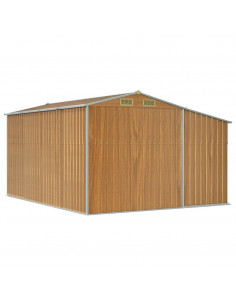 Capanno Giardino Marrone Chiaro 277x365,5x179cm Acciaio Zincato 2