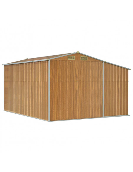 Capanno Giardino Marrone Chiaro 277x365,5x179cm Acciaio Zincato