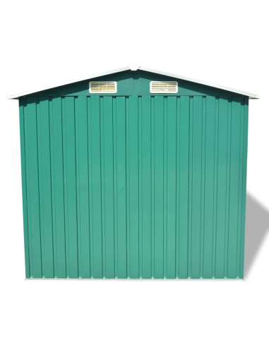 Capanno per Attrezzi in Metallo Verde 204x132x186 cm