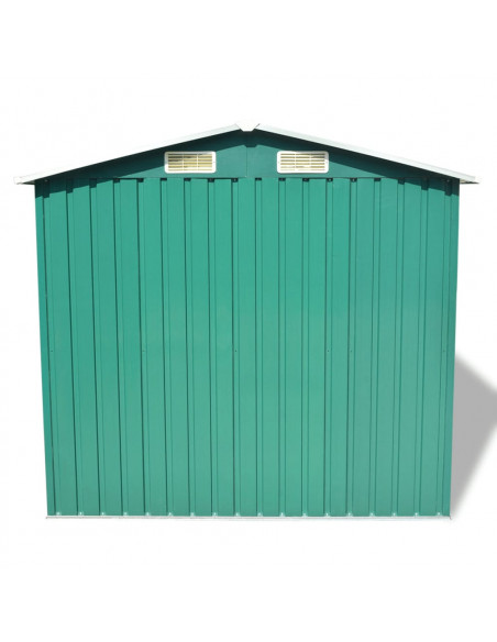 Capanno per Attrezzi in Metallo Verde 204x132x186 cm
