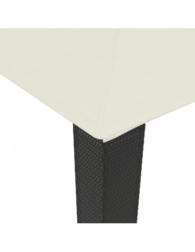 Gazebo con Tetto Doppio Crema 2,94x2,94 m in Acciaio